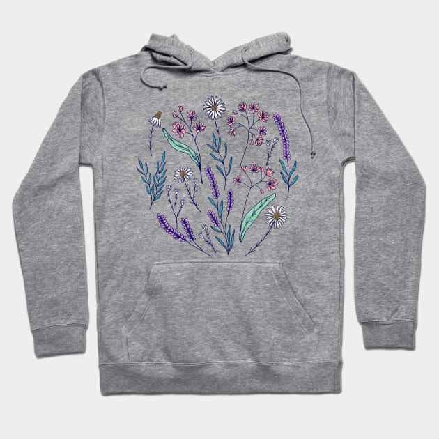 Bedtime tea calming herbs in light blue Hoodie by Natalisa